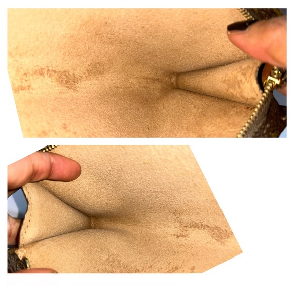 Vintage LOUIS VUITTON Monogram Women’s Bucket Pouch GM Brown, Beige Authentic - Picture 9 of 17